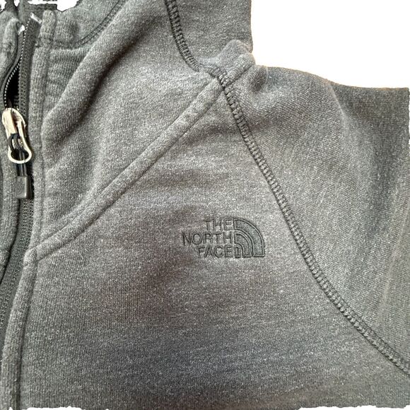 The North Face Women’s Full Zip Hoodie Black/ Black Logo Size M Medium - Picture 3 of 9